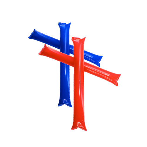Tap-Tap gonflables SUMA Lot de 2 - Rouge / Bleu